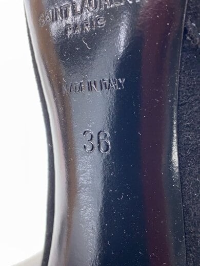 SAINT LAURENT Stivali corti taglia 36 nero camoscio 529331 