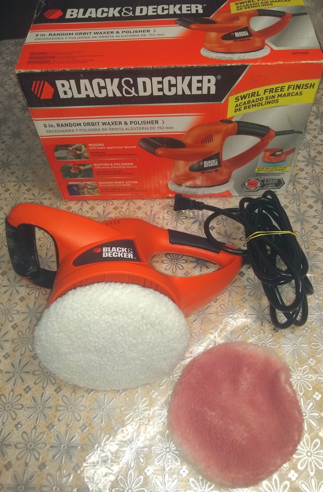 Black & Decker 6-Inch Electric Random Orbit Waxer & Polisher