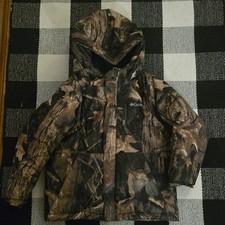 Columbia Boys Camouflage Hooded Softshell Jacket Full Zip Size 4T Outdoor
