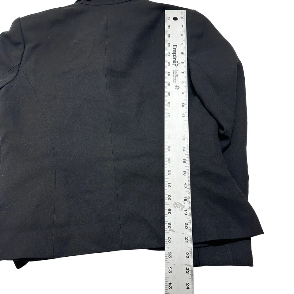 Blazer Emma James Mujer Talla 12 Negro Minimalista Negocios Informal Carrera Oficina Foto 3 de 4