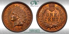 CACG MS-63 RB 1896 Indian Head Cent, Richly Hued, Red-Brown specimen.