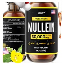 HERBIFY Mullein Liquid Drops Lung Cleanse Leaf Extract Immunity Digestion 2oz