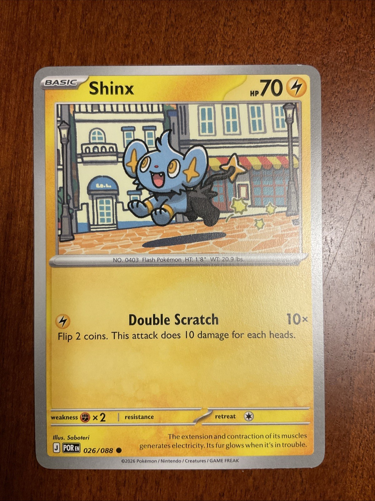 Shinx 026/088 Perfect Order Regular Pokemon TCG Card