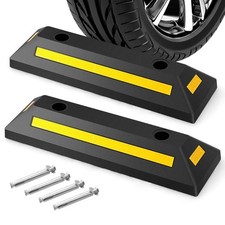 Garage Vehicle Floor Stopper 2 Pack Durable &Heavy Duty Rubber Wheel Stopper 4T