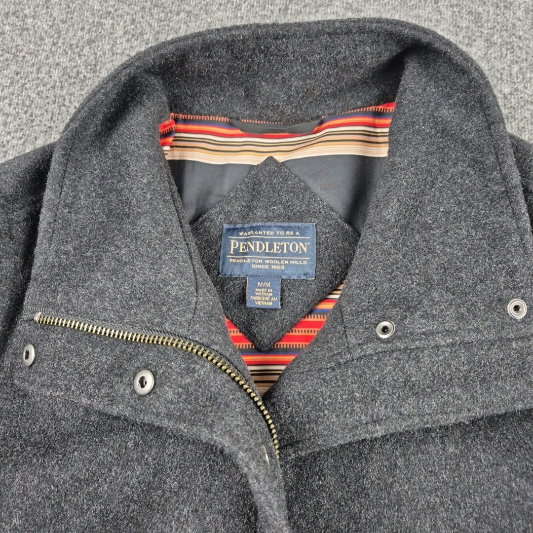 Pendleton Wool Campbell Coat Gray Jacket Womens M… - image 2