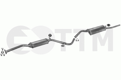 Silencieux pot d'échappement Skoda Favorit 1.3 54 68 cv 1991 1992 1993 1994 1995 1996