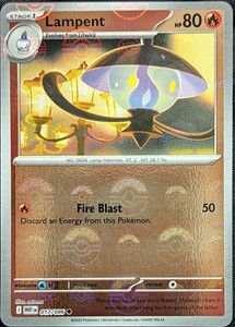 Lampent 17/86 Pokeball Reverse Holo White Flare - Pokemon TCG - Mint