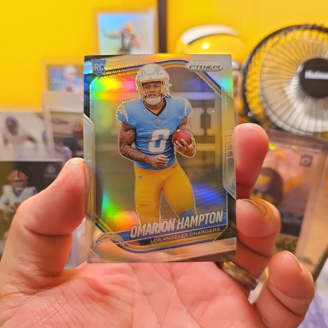 2025 Prizm Omarion Hampton RC Silver Prizm #355 chargers