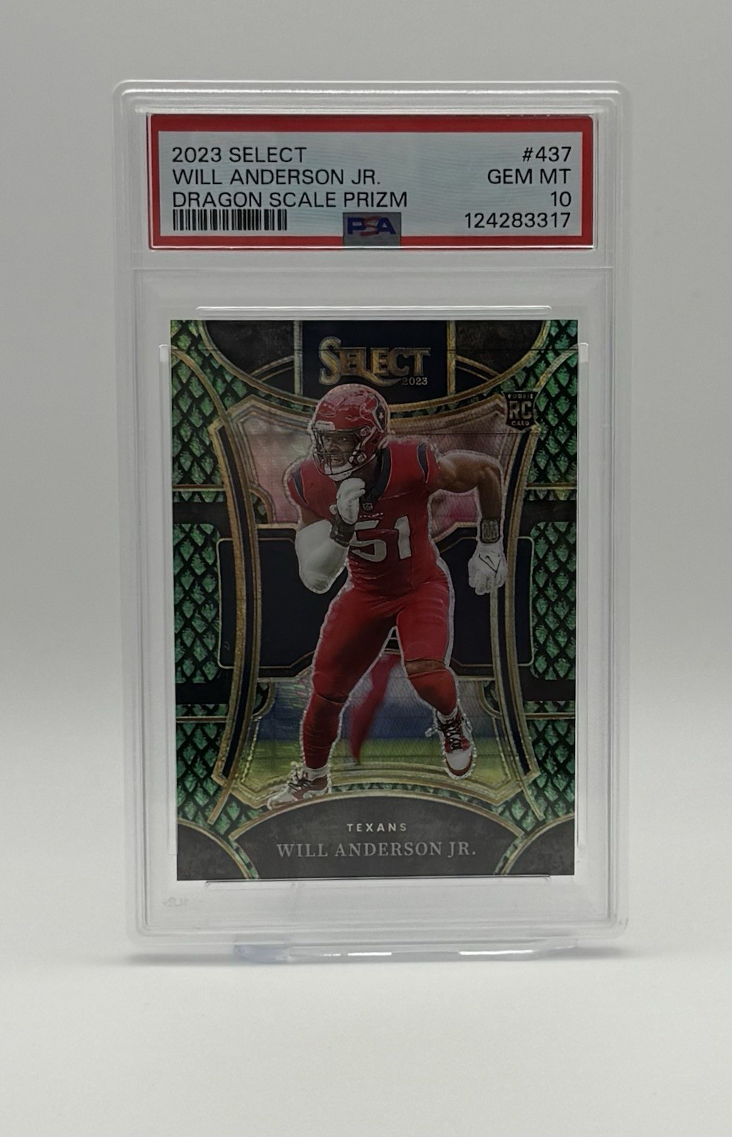 2023 Panini Select - Suite Level Will Anderson #437 Dragon Scale Prizm /70 (RC)