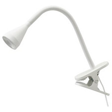 IKEA NÄVLINGE LED Clamp Spotlight Light White Adjustable Desk Lamp 34cm