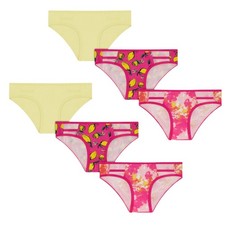No Boundaries 6-Pair Womens Cheeky Underwear Panties Cotton Blend XL