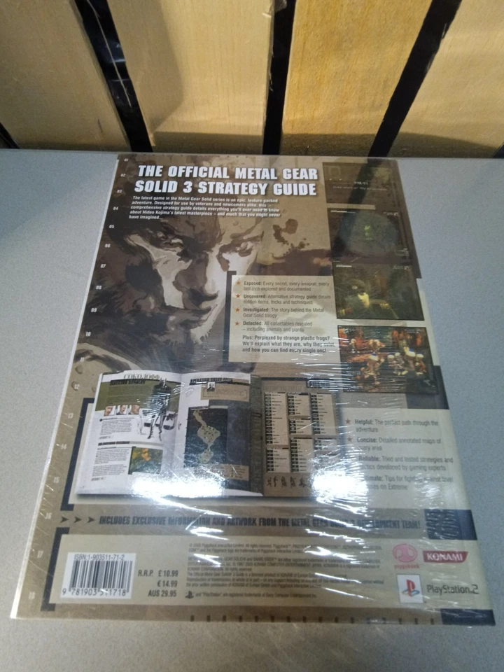 SEALED Metal Gear Solid 3 Official Guide Piggyback 2005 PS2 Strategy Book MGS3 - Image 2 of 3