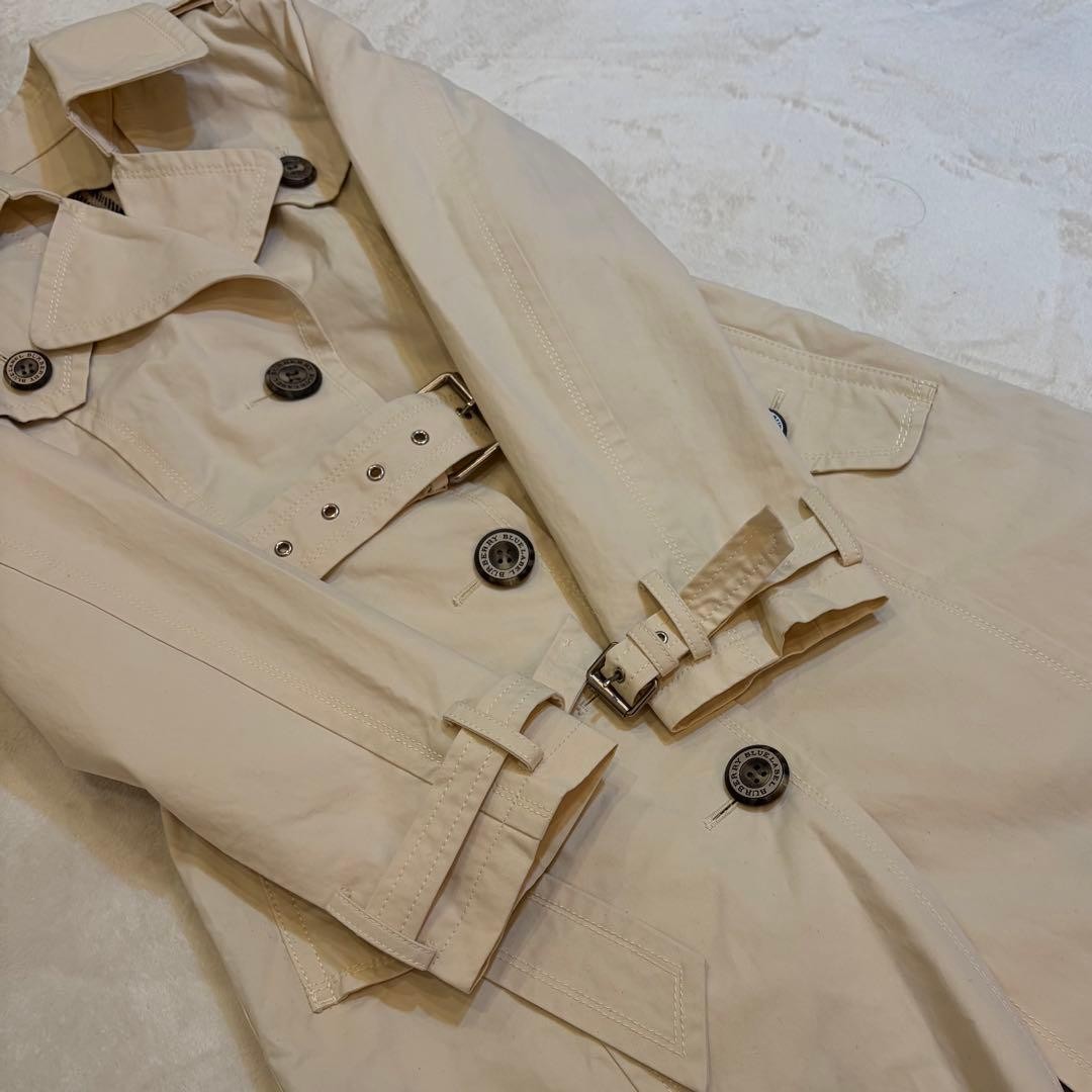 BURBERRY BLUE LABEL Trench Coat Women 36 Light Beige Nova Check Liner Excellent thumbnail 10