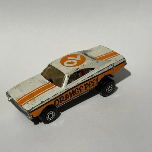 Matchbox Dodge Charger Orange Peel (1971) Muscle Car Toy #74 Die Cast Vintage