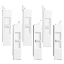 6 PCS Window Latch Replacement, White Window Tilt Latch Vinyl Spring Sliding