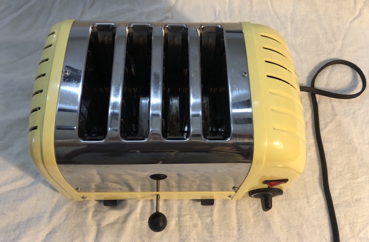 Dualit 4 Slice Toaster 120v 1800w Made In England Rare Yellow Chrome 