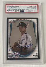 *RARE* Dodgers DJ Peters Signed Autographed 2013 Bowman Perfect Game - PSA/DNA