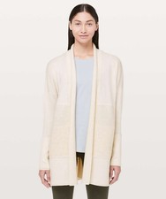 Lululemon Sit In Lotus Wrap II Size 4 Cream Color Merino Wool