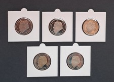 2 DM 1995 Strau&szlig; ADFGJ Spiegelglanz, PP kompletter Satz 5 M&uuml;nzen, siehe Bilder