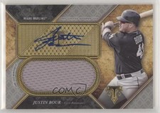 2017 Topps Triple Threads Unity Jumbo Relics Silver 13/75 Justin Bour Auto 1u6