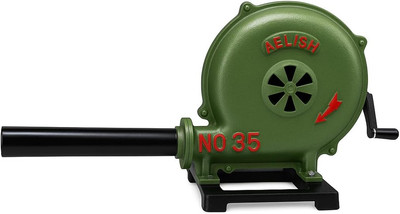 Hand Crank Blacksmithing Forge Blower,11 Inch Cast Aluminum Casing, Heavy Duty M