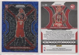 2020-21 Panini Prizm Fast Break Blue Prizm /175 Onyeka Okongwu #260 Rookie RC
