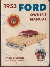 1953 Ford Owners Manual Form 3692-53-c 50th Anniversary 1903-1953 1953 Ford Owners Manual Form 3692-53-c 50th Anniversary 1903-1953