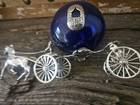Italian Sterling Silver Horse And Carriage With Cobalt Murano — photo 3