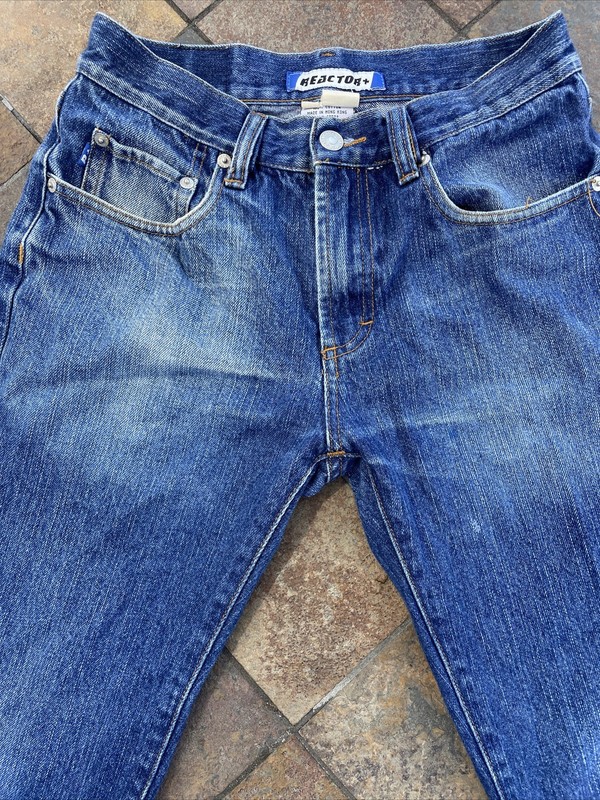 Vintage Reactor+ Denim Straight Flare Bottom Jeans 29” X 32”