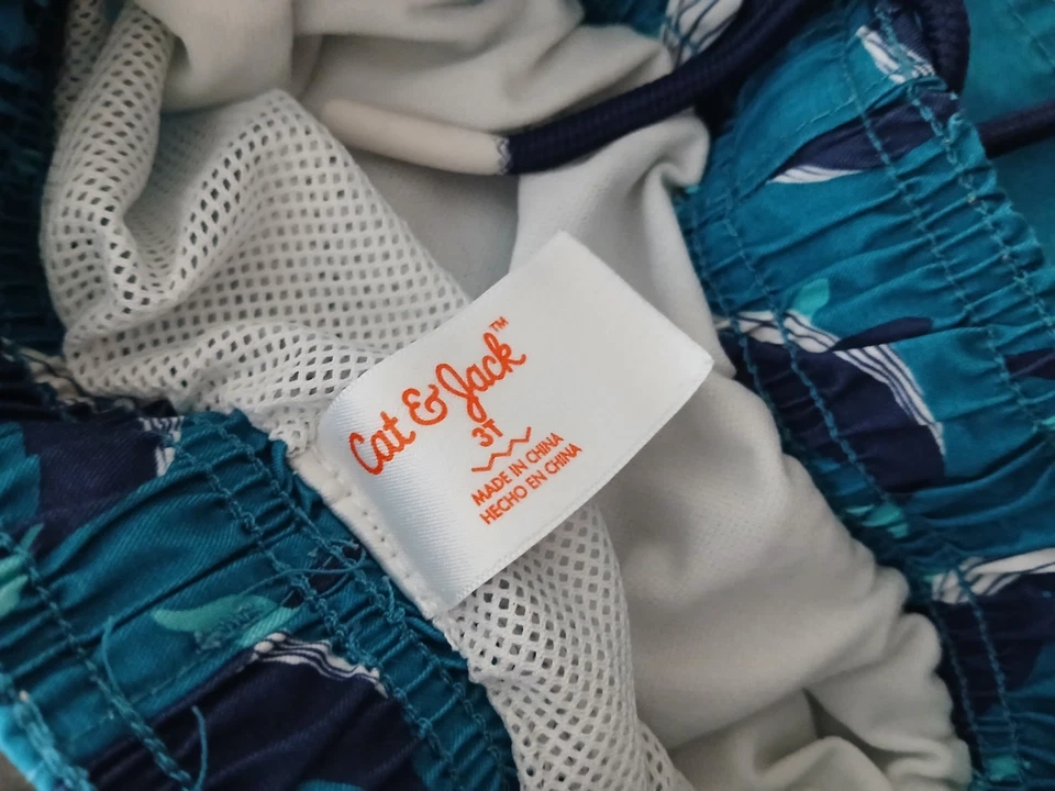  Cat & Jack Multicolor Toddler Boys Whale Graphic Swim Trunks Size: 3T - Image 3 of 4