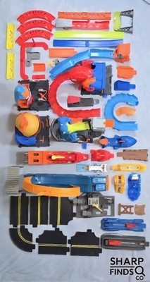 Hot Wheels City Track Builder Monster Playsets Lot of 50 Parts & Accessories 7.1