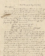 1843 Letter from West Bradford, PA to Chaddsford, PA