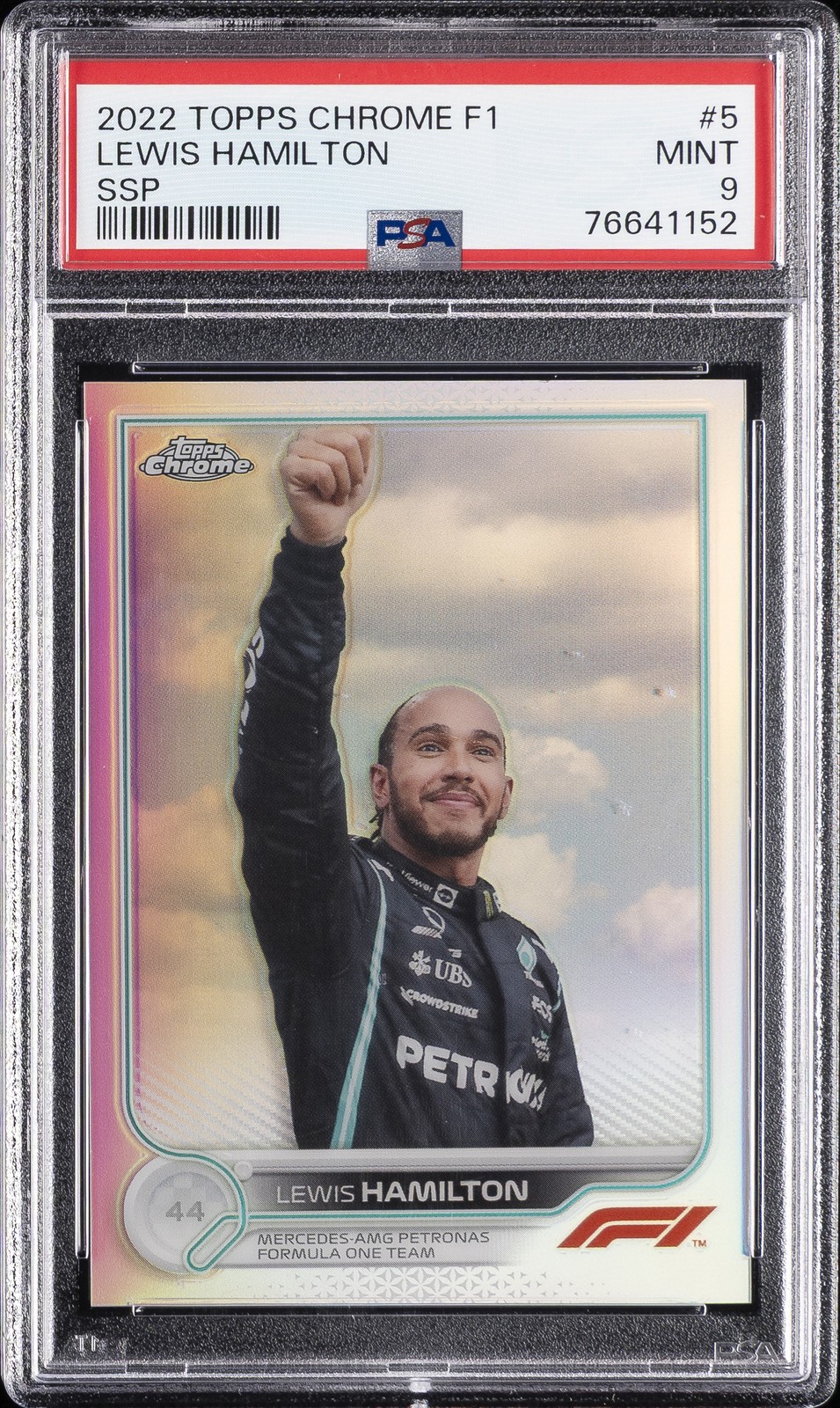2022 TOPPS CHROME FORMULA 1 SSP #5 LEWIS HAMILTON PSA 9