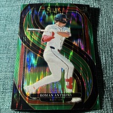 2025 Panini Select Roman Anthony Premier Lvel Green Flash Prizm Rookie Card/Logo