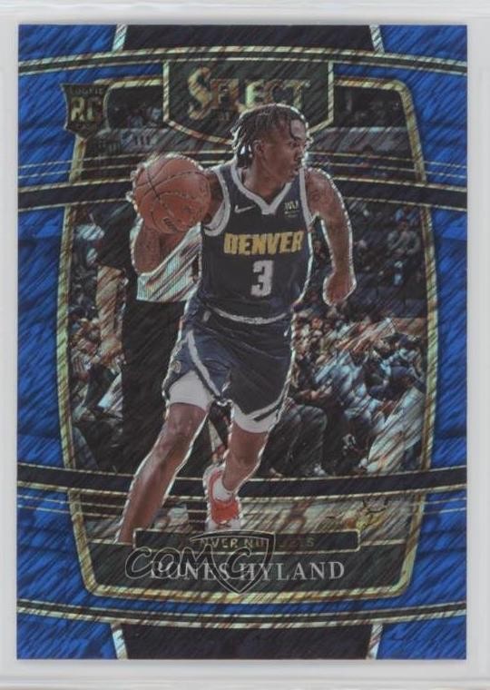 2021-22 Panini Select Concourse Blue Shimmer Prizm Bones Hyland #79 bn5