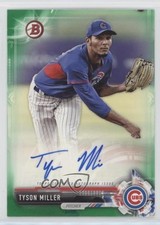 2017 Bowman Retail Prospect Auto Green 45/99 Tyson Miller #PA-TM Auto 2f9