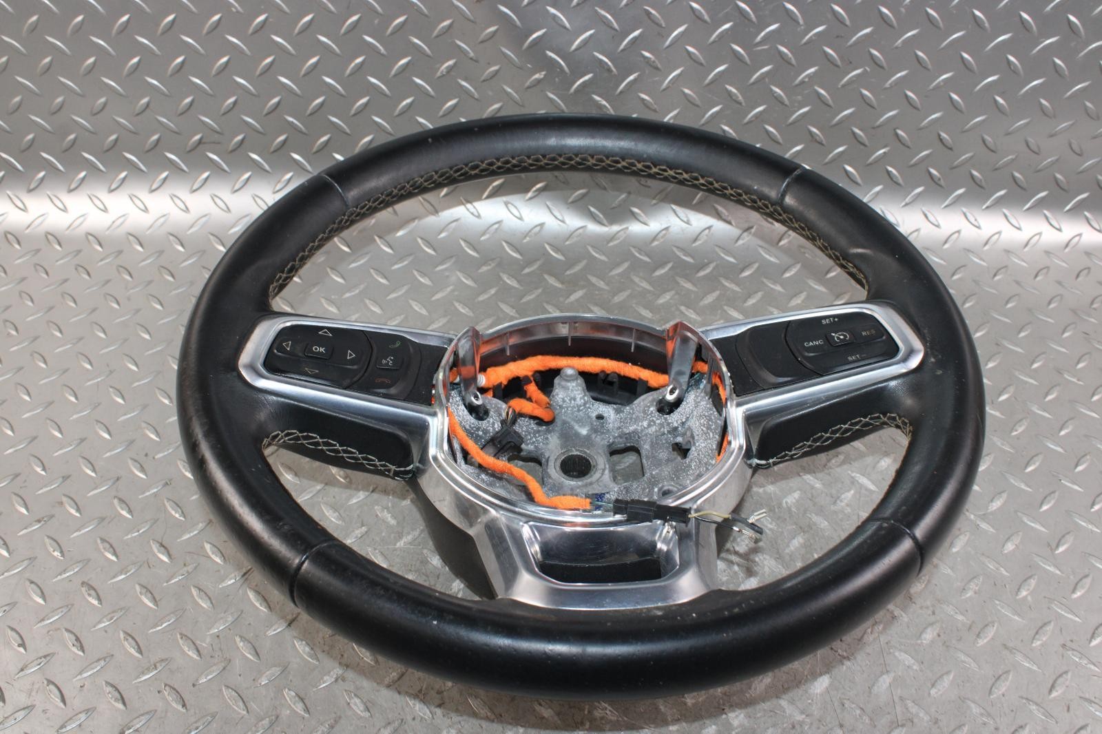 18-23 WRANGLER Black Leather Driver Steering Wheel Radio Controls Factory OEM OE thumbnail 4