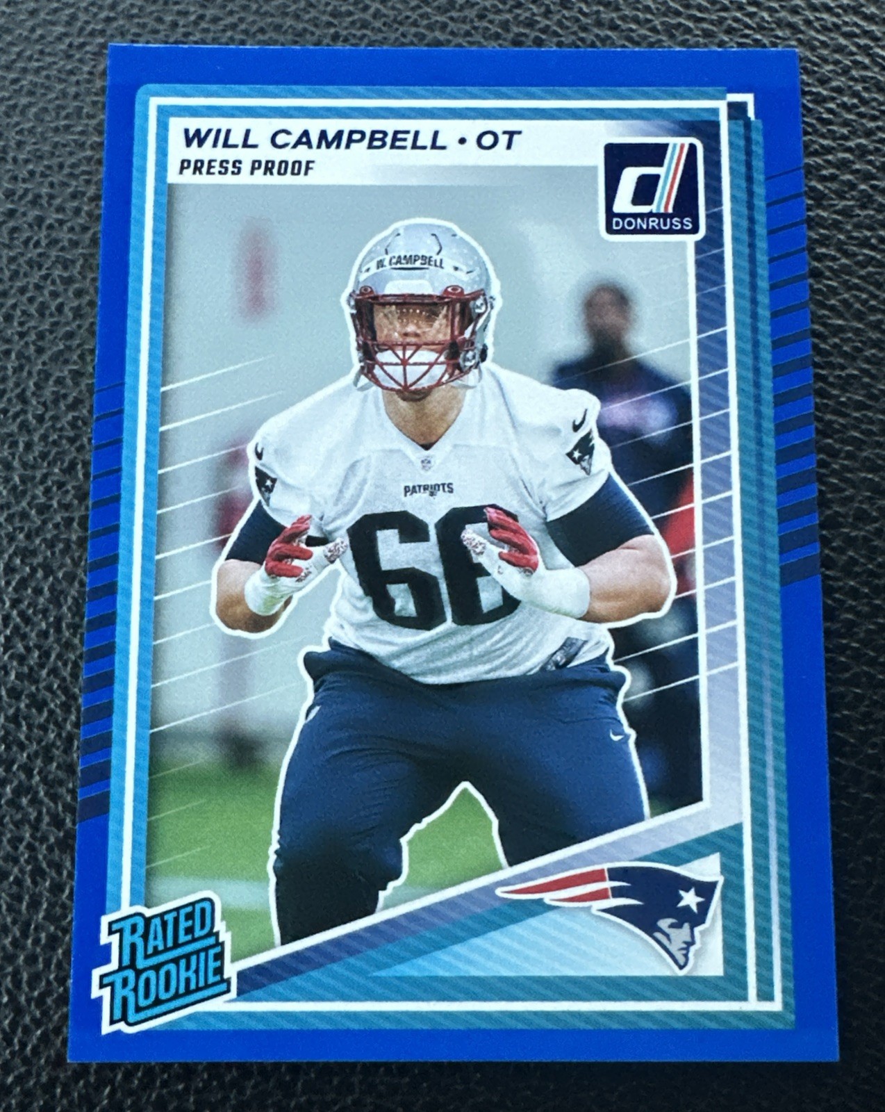2025 Donruss BLUE Press Proof Color Mtch Rated Rookie Will Campbell #345💎Pats