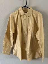 NWOT Scandia Woods 100% Cotton Chamois Button-Down Shirt Men’s M Warm Yellow