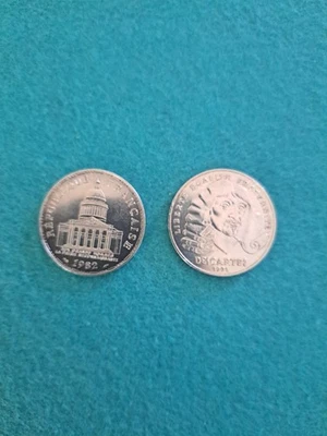PIECES DE 100 FRANCS EN ARGENT - 1982 PANTHEON + 1991 DESCARTES TB - Photo 1/2