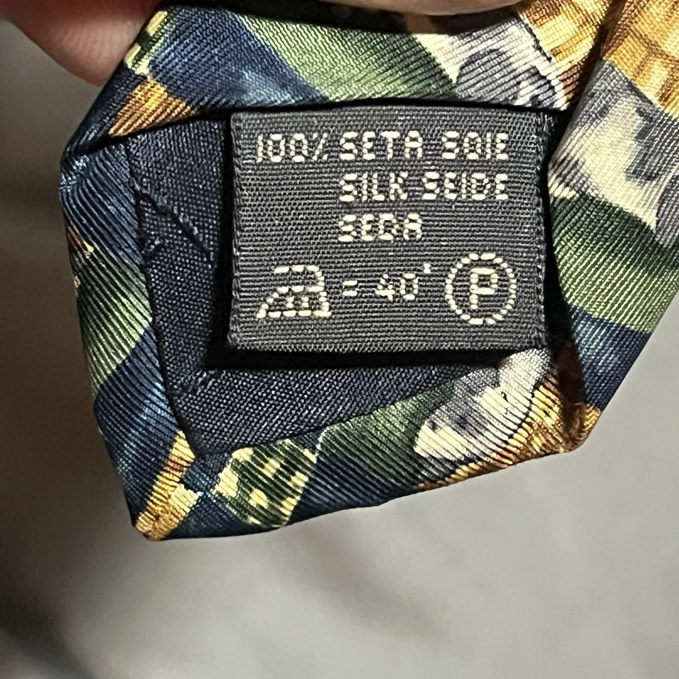 Мужской галстук Dunhill 100% шелк спящая собака сделано в Италии - Изображение 4 из 4