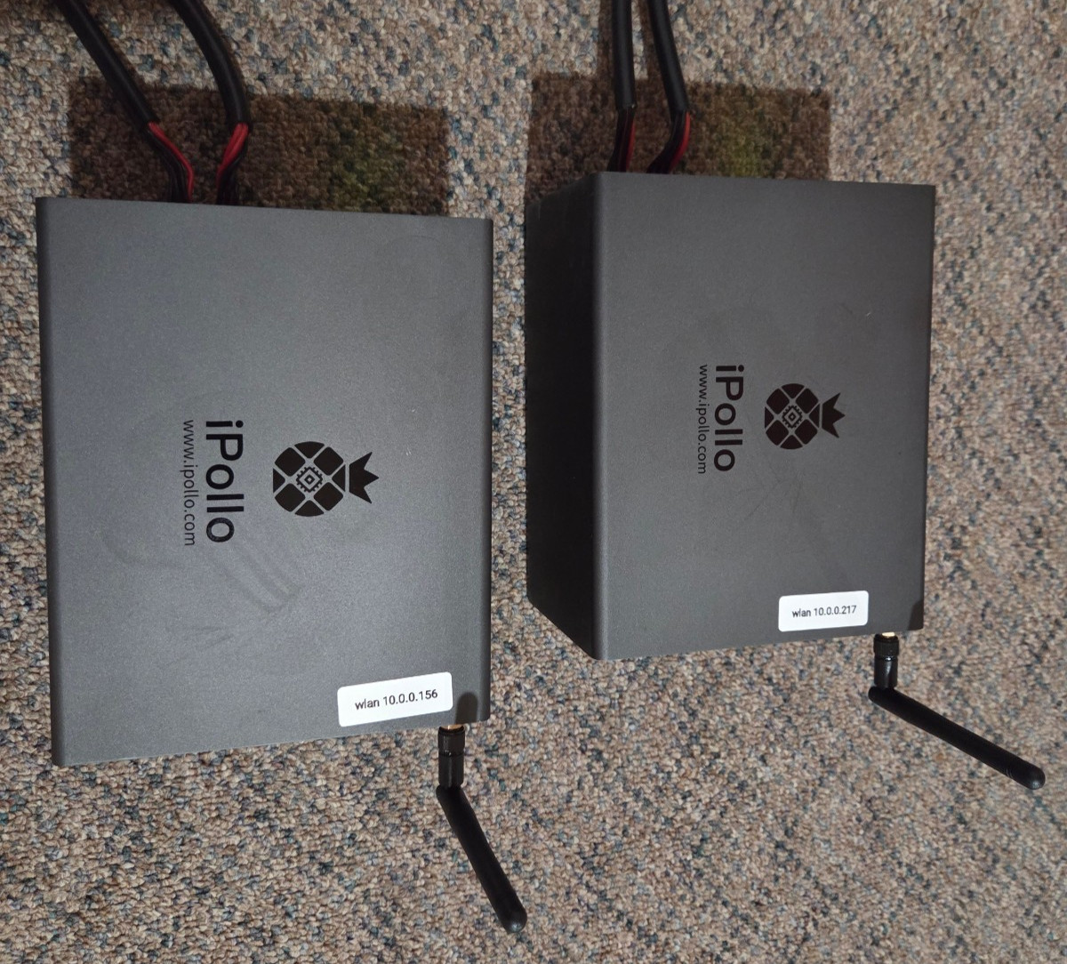 2x iPollo V1 Mini Classic Wifi Ethash Octa Miner 130 MH/s with PSU