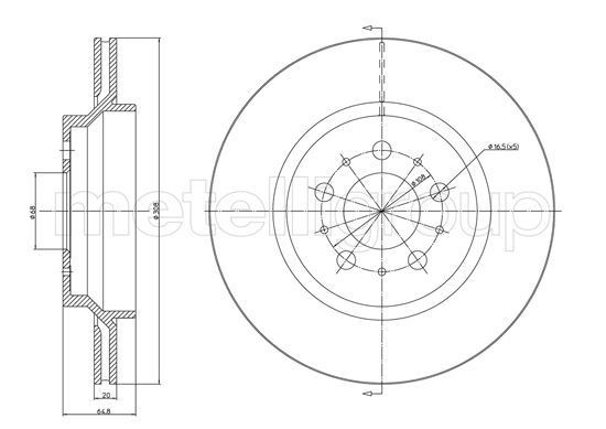 2X Metelli Bremsscheibe 23-1133C FüR Volvo-image