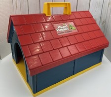 VTG 1986 Pound Puppies Pup's Pad Stickers Playset Tonka Dog House Carrying Case