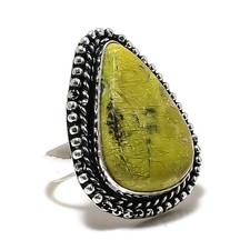 Atlantisite Gemstone Handmade 925 Sterling Silver Jewelry Ring Size 7 V923