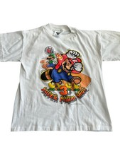 Vintage 1990 Super Marios Bros 3 Single Stich T Shirt Youth Large 16-18