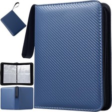 Card Binder 4 Pocket with 50 Removable Sleeves-Can Hold 400 Cards,3-Ring