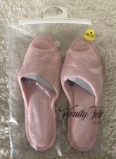 Vintage 1970s Vanity Fair Slippers Pink Medium 6.5-7.5 New Old Stock