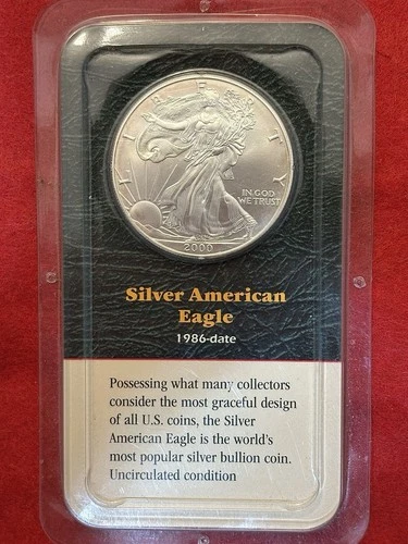 2000 American Silver Eagle 1 oz .999 Brilliant Uncirculated Coin - Littleton
