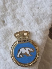 Vintage HMS Ursula Royal Navy Enamel Lapel Pin Badge